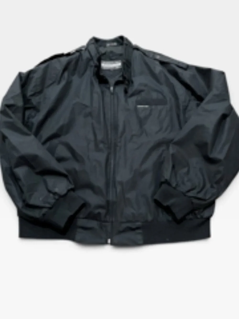 Members Only Iconic Racer Jacket Men's LARGE Bomber Jacket Black
